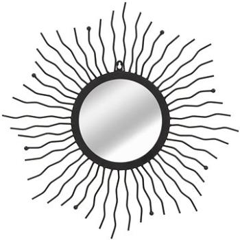 Nástenné zrkadlo Žiariace slnko 60 cm čierne (245923)