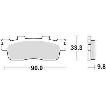 Braking brzdové doštičky (semi-metalická zmes SM1) (2 ks) M501 – 195 (M501-195)