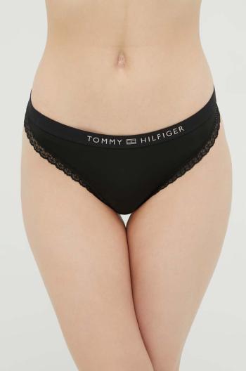 Nohavičky Tommy Hilfiger čierna farba