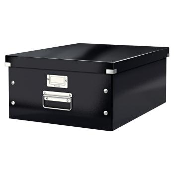 Čierna úložná škatuľa Leitz Universal, dĺžka 48 cm