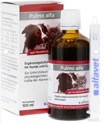 Pulmo alfa sirup na dýchacie cesty pre psy a mačky 100ml