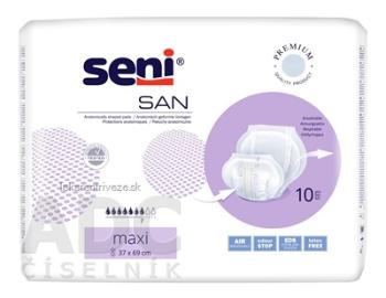 Seni SAN Maxi plienky vkladacie, anatomické, 7 kvap. 2400 ml, 1x10 ks