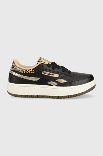 Detské tenisky Reebok Classic CLUB C DOUBLE REVEN čierna farba