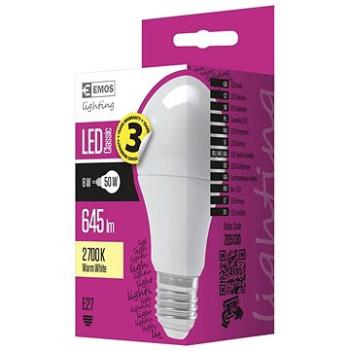 EMOS LED žiarovka Classic A60 8 W E27 teplá biela (1525733200)