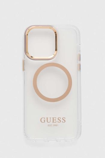 Puzdro na mobil Guess iPhone 14 Pro Max 6,7'' priehľadná farba