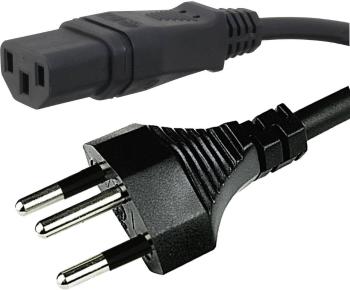 HAWA 1008243 IEC prepojovací kábel  čierna 2.00 m