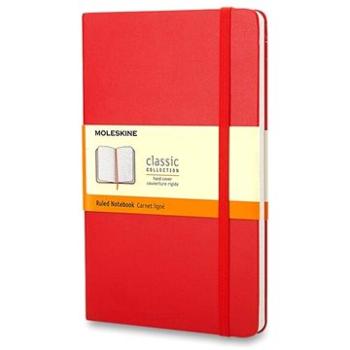 Moleskine S, tvrdé dosky, linkovaný, červený (MM710R)