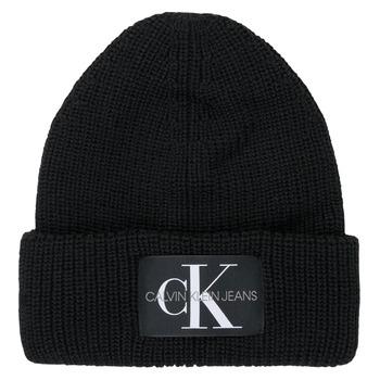 Calvin Klein Jeans  Čiapky MONOGRAM BEANIE WL  Čierna