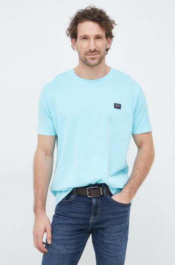 Bavlnené tričko Paul&Shark jednofarebné