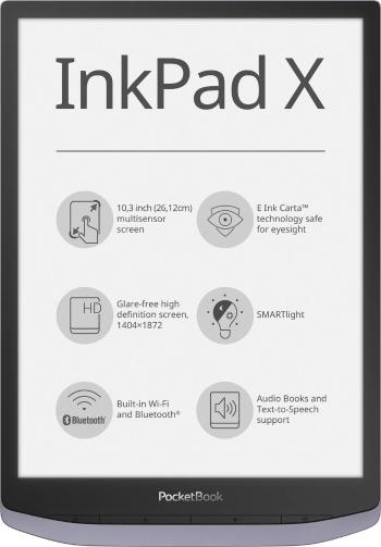 PocketBook InkPad X eBook čítačka 26.2 cm (10.3 palca) metalická, sivá