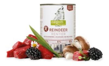 ISEGRIM dog Adult Mono Reindeer pure with Blackberries, Champignons & Herbs bal. 6 x 400 g konzerva