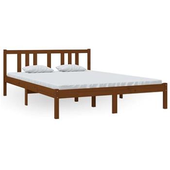 Rám postele medovo hnedý masívne drevo 140 × 200 cm, 814887