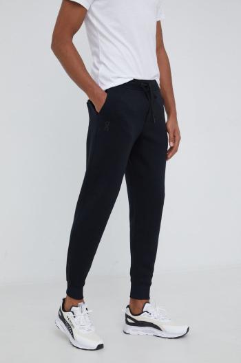 Tepláky On-running Sweat Pants pánske, čierna farba, jednofarebné