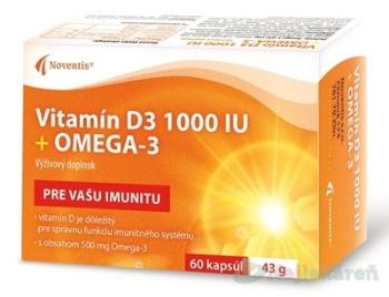 Noventis Vitamín D3 1000 IU + Omega-3 60 tabliet
