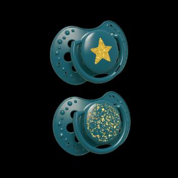 Lovi Cumlík silikónový dynamický Stardust 18m+ - zelený 2 ks