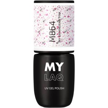 MYLAQ UV Gel Polish gélový lak na nechty odtieň My Shimmering Pink 5 ml