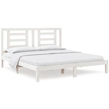 Rám postele biely masívne drevo 180 × 200 cm Super King, 3104364