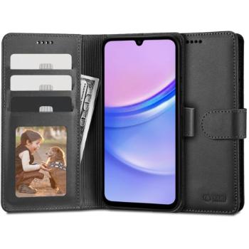 Tech-Protect Wallet knižkové puzdro na Samsung Galaxy A15 4G / 5G, čierne