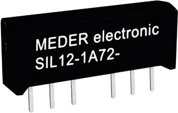 StandexMeder Electronics SIL12-1A72-71L relé s jazyčkovým kontaktom 1 spínací 12 V/DC 1 A 15 W SIL-4