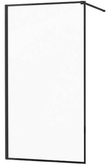MEXEN/S - KIOTO Sprchová zástena WALK-IN 120x200 cm 8 mm, čierna, čierny profil 800-120-101-70-70