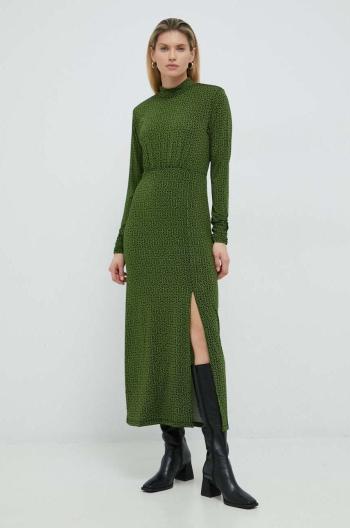 Šaty Gestuz zelená farba, maxi, rovný strih