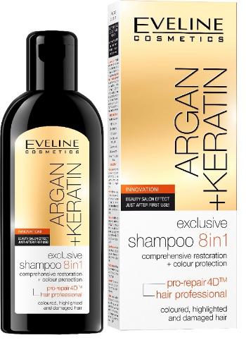 EVELINE COSMETICS Argan + Keratín - Šampón na vlasy 8v1 150 ml