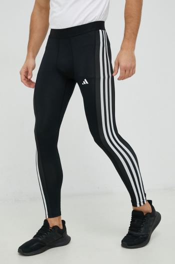 Tréningové legíny adidas Performance Techfit pánske, čierna farba, s potlačou