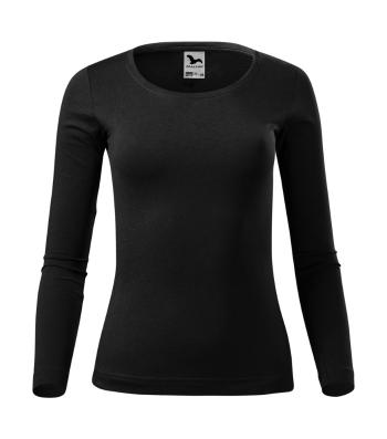 MALFINI Dámske tričko s dlhým rukávom Fit-T Long Sleeve - Čierna | XXXL