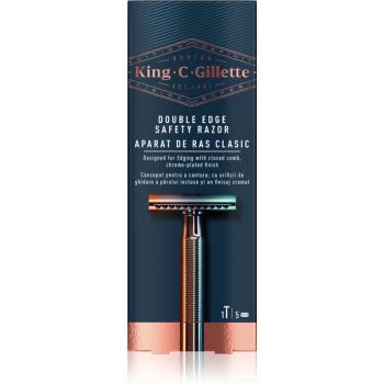 King C. Gillette Double Edge Safety Razor holiaci strojček + žiletky 5 ks 1 ks