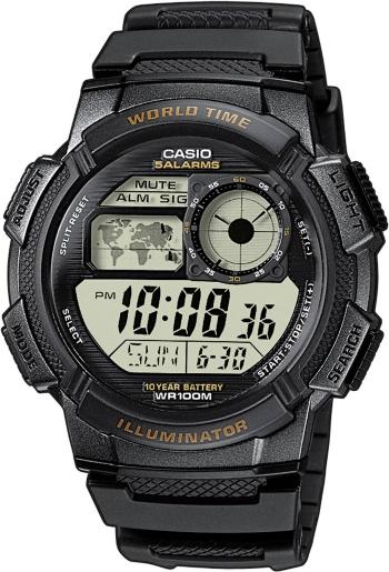 Casio Quartz náramkové hodinky AE-1000W-1AVEF (d x š x v) 48.1 x 43.7 x 13.7 mm čierna Materiál puzdra=Rezinát  Materiál
