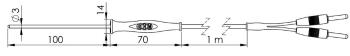 Greisinger GF1T-T3-B-BS ponorná sonda  -70 do +250 °C  Typ senzora Pt1000
