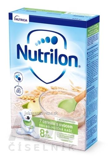 Nutrilon obilno-mliečna kaša 7 cereálií s ovocím, bez palmového oleja (od ukonč. 8. mesiaca) (inov.2021) 1x225 g