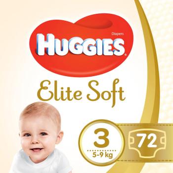 HUGGIES® Plienky jednorázové Elite Soft veľ. 3 72 ks