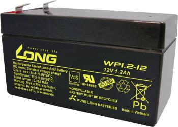 Long WP1.2-12 WP1.2-12 olovený akumulátor 12 V 1.2 Ah olovený so skleneným rúnom (š x v x h) 97 x 59 x 43 mm plochý kone