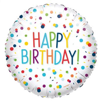 Amscan Fóliový balón Happy Birthday - konfety