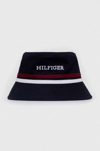 Detský bavlnený klobúk Tommy Hilfiger tmavomodrá farba, bavlnený