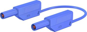 Stäubli SLK410-E/N/SIL bezpečnostné meracie káble [lamelový zástrčka 4 mm - lamelový zástrčka 4 mm] 25.00 cm modrá 1 ks