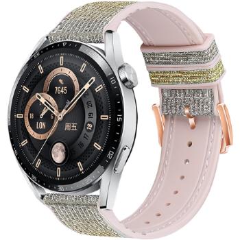 BStrap Glitter remienok na Huawei Watch GT2 42mm, silver yellow (SSG032C0307)