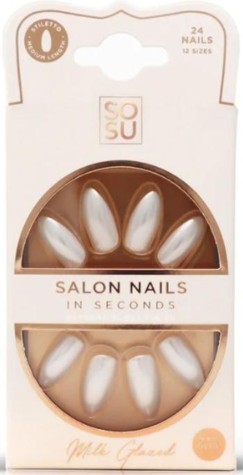 SOSU Cosmetics Umelé nechty Milk (Salon Nails) 24 ks