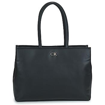 Calvin Klein Jeans  Veľká nákupná taška/Nákupná taška RE-LOCK SHOPPER W/LAPTOP POUCH  Čierna