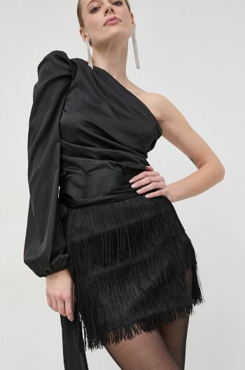 Sukňa Pinko čierna farba, mini, rovný strih