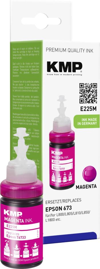 KMP Ink refill náhradný Epson 673, T6733, C13T67334A kompatibilná  purpurová E225M 1639,0006