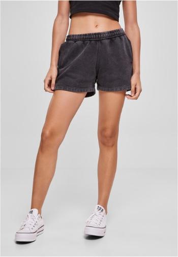 Urban Classics Ladies Stone Washed Shorts black - 4XL