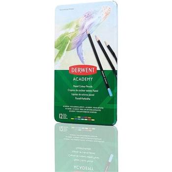DERWENT Academy Pastel Colour Pencils v plechovej škatuľke, šesťhranné, 12 farieb (2306022)