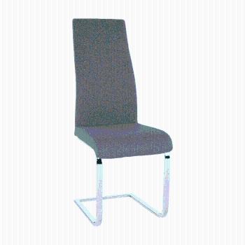 Jedálenská stolička, látka tmavosivá/chróm, AMINA P1, poškodený tovar