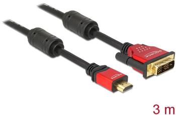 Delock HDMI / DVI káblový adaptér #####HDMI-A Stecker, #####DVI-D 18+1pol. Stecker 3.00 m čierna 84343  #####HDMI-Kabel