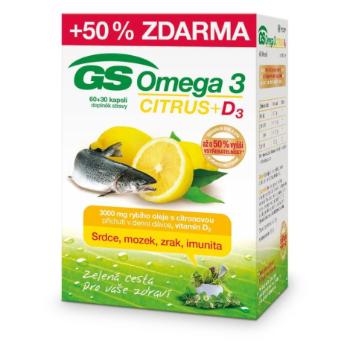 GS Omega 3 CITRUS + D3 cps 60+30