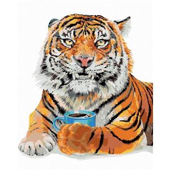 Maľovanie podľa čísel – Tiger s kávou (Holly Simental) (HRAbz33135nad)