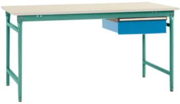 Manuflex BB5237.0001 Kompletný príručný stolík BASIS stacionárny s plastovou doskou + samostatná zásuvka, š xhxv: 1000 x