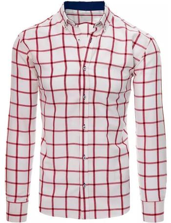Bielo-červená kockovaná košeĺa vel. 2XL